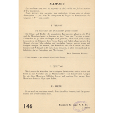 Baccalauréat. Sujets (1964 et 1965).