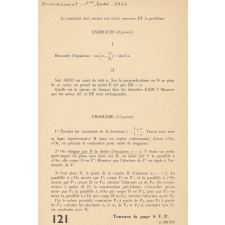 Baccalauréat. Sujets (1964 et 1965). 