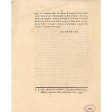 Lettres patentes du Roi, Qui transfèrent le Sieur Chevalier, Professeur en Droit en l'Université d'Orléans, à la Chaire vacante dans celle de Poitiers.