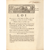 Loi Relative à M. l'Abbé de l'Epée, & à son établissement en faveur des Sourds & Muets.