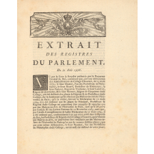 Extrait des registres du Parlement.