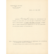 Conservatoire national des Arts et Métiers. Convocations à des examens. 