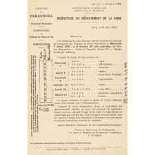 Concours pour l'admission au grade de conducteur des travaux de Paris. Programmes, convocations. 