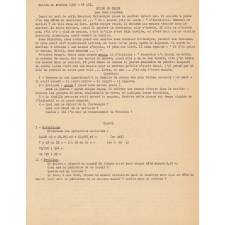 Examen d'entrée en sixième 1959. Sujets. 