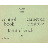 Carnet de contrôle = control book = Kontrollbuch. 41_80