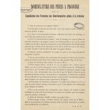 Nomenclature des pièces à produire pour la Liquidation des Pensions des Fonctionnaires admis à la retraite.