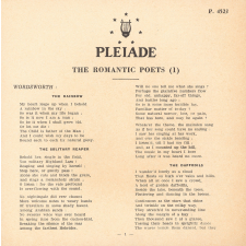 The romantic Poets (I)