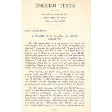 XVIIIth Century Prose (I)