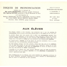 J'apprends l'allemand : disques de prononciation : classe de sixième