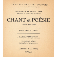 Chant et poésie pour les enfants de 5 à 10 ans