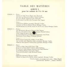 Chant et poésie. Album 2. Textes et chants choisis pour les enfants de 9 à 14 ans. Microsillons.