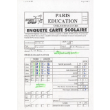 Enquête du SGEN-CFDT de Paris sur la carte scolaire. 