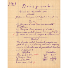 Cahier journalier