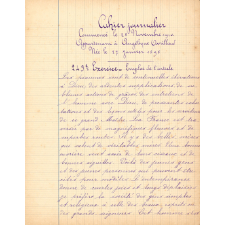 Cahier journalier