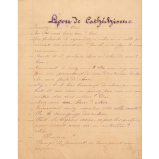 Cahier de catéchisme