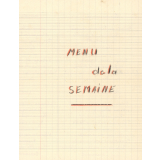 Menu de la semaine