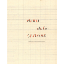 Menu de la semaine