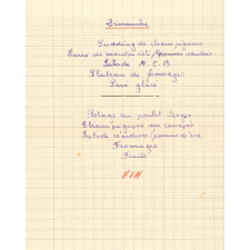 Menu de la semaine