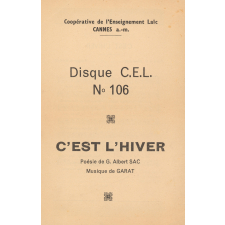 Chanson du vent ; C'est l'Hiver