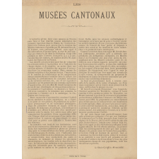 Les Musées cantonaux.