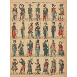 Planche N° 1452 : Enfants travestis : Costumes militaires