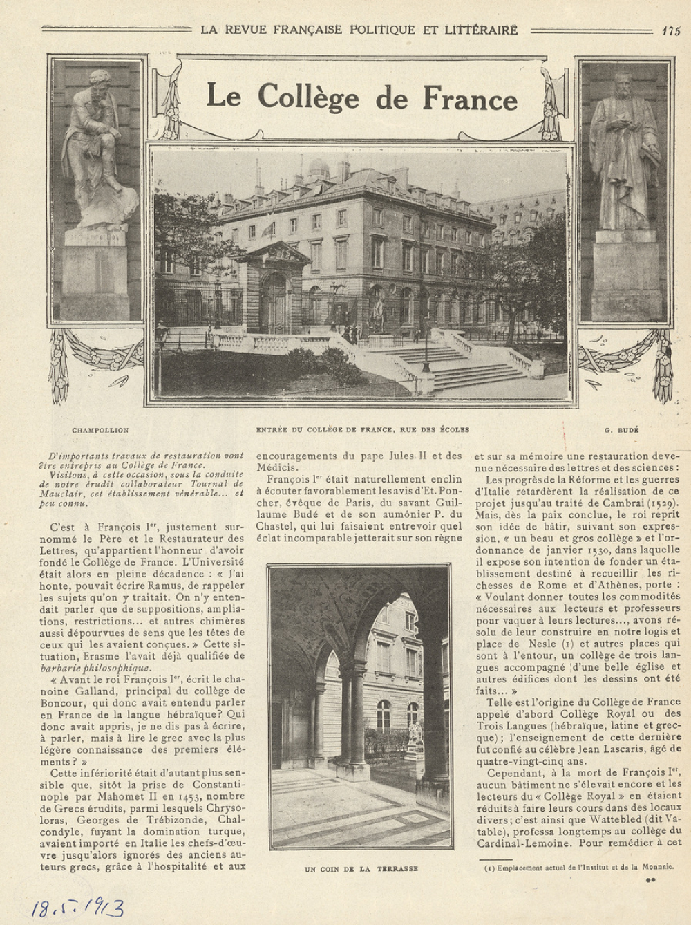 Le Collège de France.