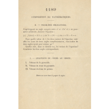 Sujets du baccalauréat. 