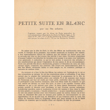 Petite suite en blanc pour une fête enfantine