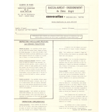 Baccalauréat - Enseignement du 2ème degré - Convocation - Session 1978. 
