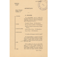 Sujets d'examen. 