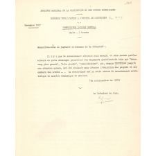 Concours pour l'accès à l'emploi de contrôleur des P.T.T. - Sujets de novembre 1967.