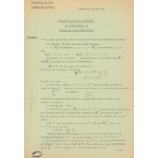 Certificats d'Etudes Supérieures. Université de Lille, Faculté des sciences. Session de mai-juin 1967.
  
