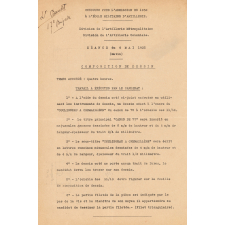 Concours pour l'admission à l'École Militaire d'Artillerie en 1932. 