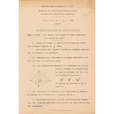 Concours pour l'admission à l'École Militaire d'Artillerie en 1932. 
