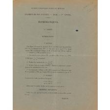 Examen de fin d'année - 1926 - 1re année.