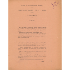 Examen de fin d'année - 1927 - 2e année.