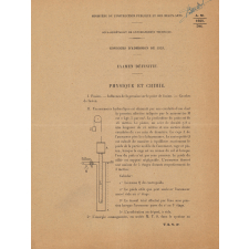 Concours d'admission de 1925. Examen probatoire et examen définitif.