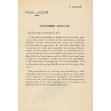 ENS Sciences. Sujets du concours d'admission de 1938. 