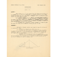 BEPC. Sujets de mathématiques et organisation, de 1948 à 1959. 