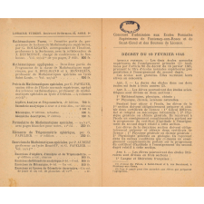 Programme du concours d'admission aux écoles normales supérieures de Fontenay aux Roses et de Saint Cloud et des bourses de licence.