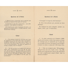 Livret du candidat - 1950 - Cours moyen - Bourses nationales (1ère série) - Entrée en classe de sixième et dans les Cours Complémentaires.