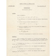 Sujet d'examen. Brevet d'Etudes du Premier Cycle.