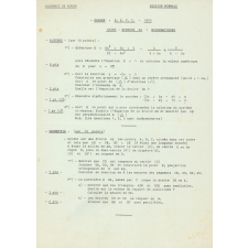 Sujet d'examen. Brevet d'Etudes du Premier Cycle.