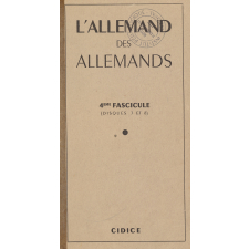 L'allemand des Allemands. 4eme fascicule (disques 7 et 8)