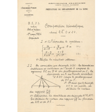 B.E.P.S. section arts et métiers : composition scientifique
