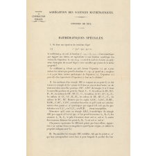 Agrégation des Sciences Mathématiques. Concours de 1912 : mathématiques spéciales
