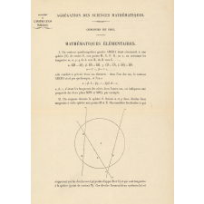 Agrégation des Sciences Mathématiques. Concours de 1912 : mathématiques élémentaires
