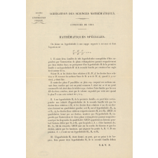 Agrégation des Sciences Mathématiques. Concours de 1914 : mathématiques spéciales