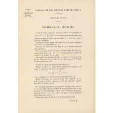 Agrégation des Sciences Mathématiques. Concours de 1919 : mathématiques spéciales