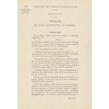 Agrégation des Sciences Mathématiques. Session de 1921 : problème de calcul différentiel et intégral